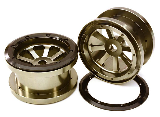 CNC Machined 8 Spoke Beadlock 2.2 Wheels (2) for Axial Ridgecrest & Wraith 2.2