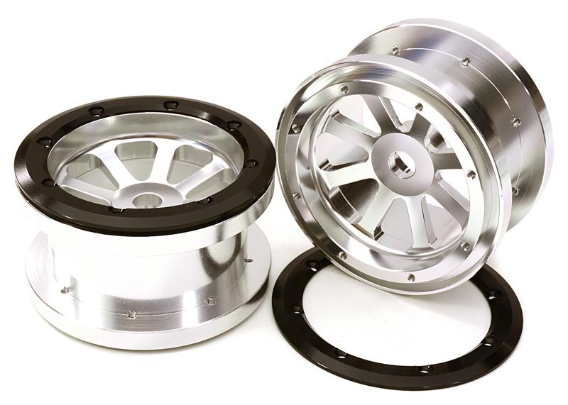 CNC Machined 8 Spoke Beadlock 2.2 Wheels (2) for Axial Ridgecrest & Wraith 2.2