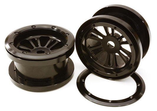 CNC Machined D6 Spoke Beadlock 2.2 Wheels(2) for Axial Ridgecrest & Wraith 2.2