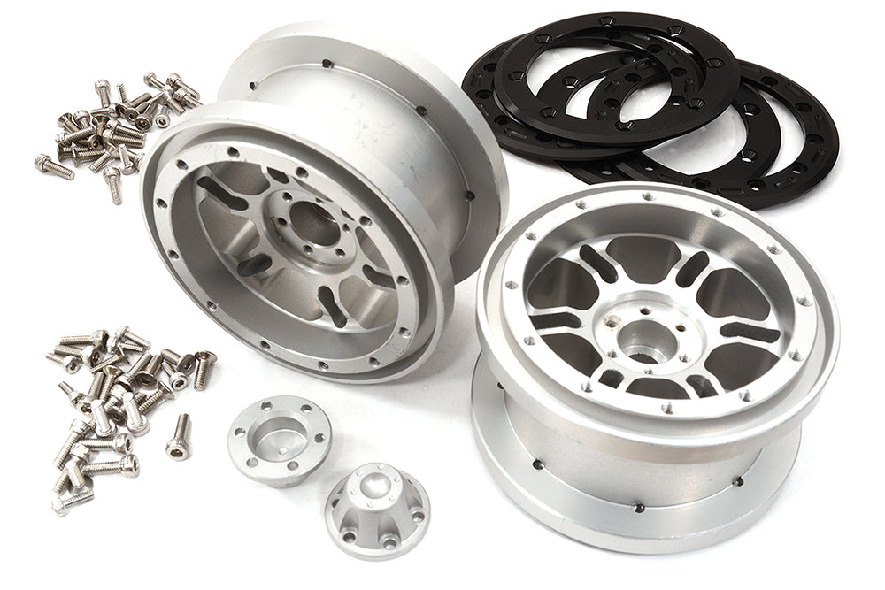 CNC Machined D6 Spoke Beadlock 2.2 Wheels(2) for Axial Ridgecrest & Wraith 2.2