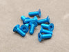 3 x 8mm Machine Type 7075-T6 Countersunk Hex Screw (Blue 10 Pcs)