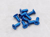 3 x 8mm Machine Type 7075-T6 Countersunk Hex Screw (Dark Blue 10 Pcs)