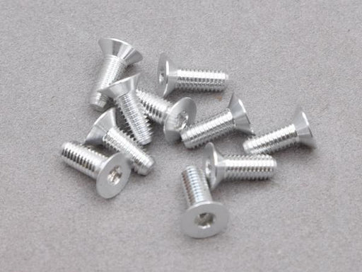 3 x 8mm Machine Type 7075-T6 Countersunk Hex Screw ( Silver10 Pcs)