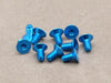 3 x 6mm Machine Type 7075-T6 Countersunk Hex Screw (Blue 10 Pcs)