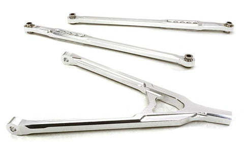 CNC Machined Aluminum Front Lower Chassis Linkages+Upper Y-Arm for Axial SCX-10