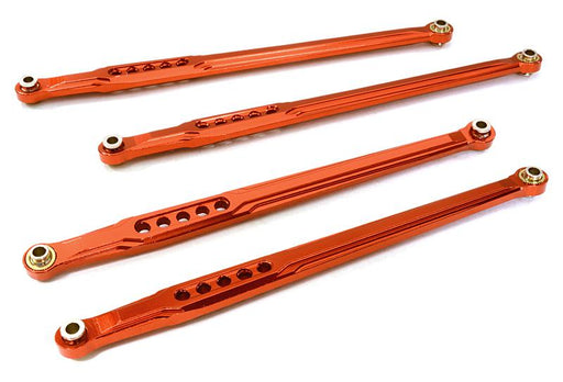 CNC Machined 130+122mm Aluminum Lower Chassis Linkages Set (4) for Axial SCX-10