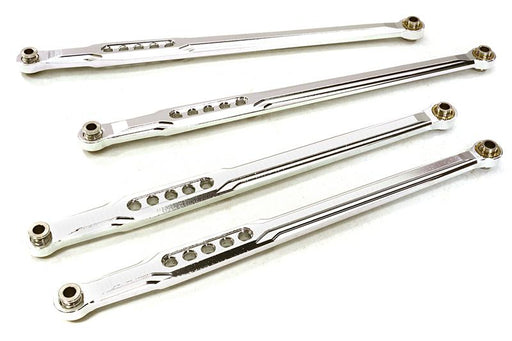 CNC Machined 130+122mm Aluminum Lower Chassis Linkages Set (4) for Axial SCX-10
