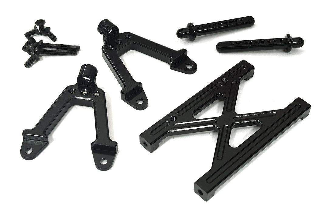 CNC Machined Rear Chassis Brace, Shock Tower & Body Post Kit for Axial SCX-10