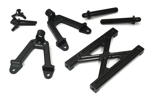 CNC Machined Rear Chassis Brace, Shock Tower & Body Post Kit for Axial SCX-10