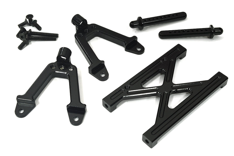 CNC Machined Rear Chassis Brace, Shock Tower & Body Post Kit for Axial SCX-10