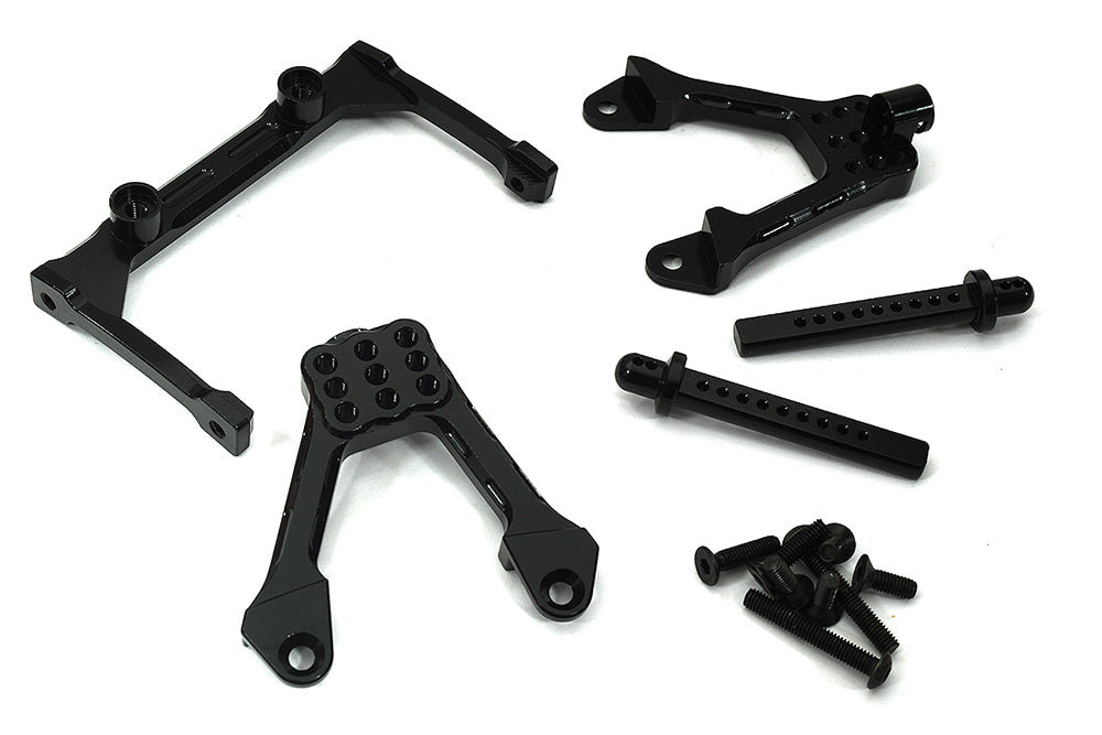 CNC Machined Front Chassis Brace, Shock Tower & Body Post Kit for Axial SCX-10