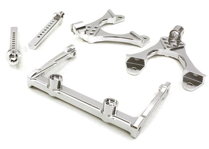 CNC Machined Front Chassis Brace, Shock Tower & Body Post Kit for Axial SCX-10