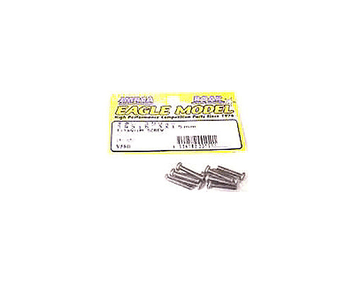 Ultra Light Titanium Alloy 3x15mm STD Machine Screw 10PCS