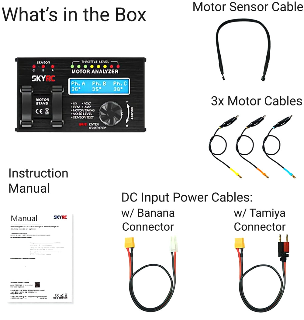 SkyRC Brushless Motor Tester Analyzer Tool (Sensored & Sensorless)