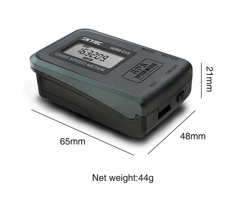 SKYRC GSM-015 GNSS Speed Meter | Kraton 6S, Notorious 6S, Outcast 6S, Talion 6S, Typhon 6S, Limitless, Infraction 6S, Kraton 8S, Felony 6S, Outcast 8S, Mojave 6S, Drag Slash, Sledge, XRT, X-Maxx WideMaxx, Fireteam 6S - Product image 4