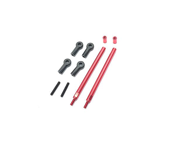 Square R/C Lower Suspension Link Set, 71mm (for Tamiya CC-01) Red