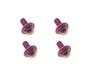 Square R/C M3 x 6mm Aluminum Button Head Hex Screws (Flanged) Purple (4 pcs)