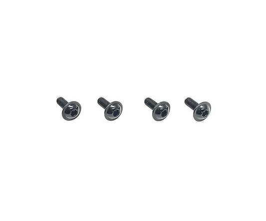 Square R/C M3 x 8mm Aluminum Button Head Hex Screws (Flanged) Black (4 pcs)