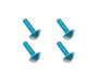 Square R/C M3 x 10mm Aluminum Button Head Hex Screws (Flanged) Light Blue 4 pcs