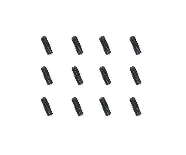 Square R/C M3 x 8mm Stainless Steel Set Screws, Black-Coated (12pcs)