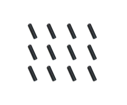 Square R/C M3 x 10mm Stainless Steel Set Screws, Black-Coated (12pcs)