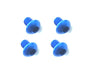 Square R/C M3 x 4mm Aluminum Button Head Hex Screws (Blue) 4 pcs.