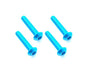 Square R/C M3 x 15mm Aluminum Button Head Hex Screws (Light Blue) 4 pcs.