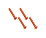 Square R/C M3 x 18mm Aluminum Button Head Hex Screws (Orange) 4 pcs.