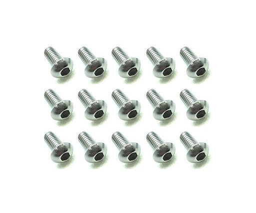 Square R/C M3 x 6mm Stainless Steel Button Head Hex Screws (15 pcs.)