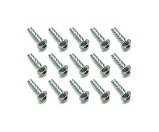 Square R/C M3 x 8mm Stainless Steel Button Head Hex Screws (15 pcs.)