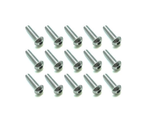 Square R/C M3 x 8mm Stainless Steel Button Head Hex Screws (15 pcs.)