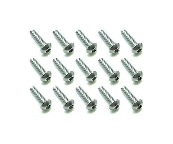 Square R/C M3 x 8mm Stainless Steel Button Head Hex Screws (15 pcs.)