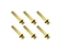 Square R/C M3 x 14mm Stainless Steel Button Head Hex Screws, Gold Plated 6 pcs.