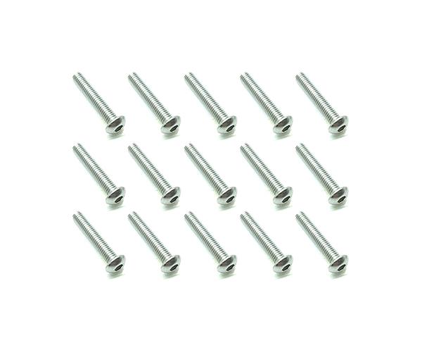 Square R/C M3 x 16mm Stainless Steel Button Head Hex Screws (15 pcs.)