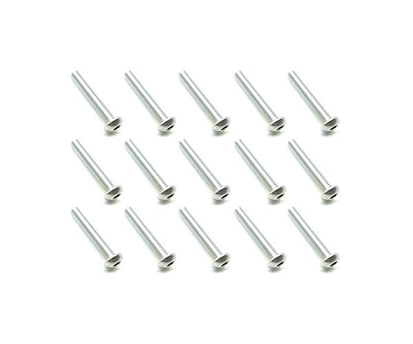 Square R/C M3 x 18mm Stainless Steel Button Head Hex Screws (15 pcs.)