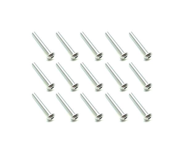 Square R/C M3 x 18mm Stainless Steel Button Head Hex Screws (15 pcs.)