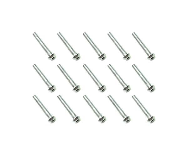 Square R/C M3 x 20mm Stainless Steel Button Head Hex Screws (15 pcs.)