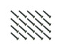 Square R/C M3 x 18mm Black Steel Button Head Hex Screws (20 pcs.)