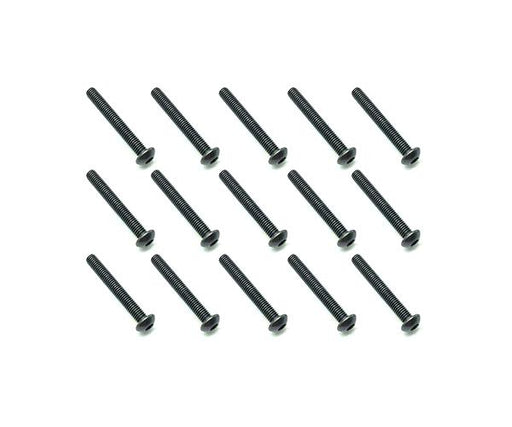 Square R/C M3 x 22mm Black Steel Button Head Hex Screws (15 pcs.)