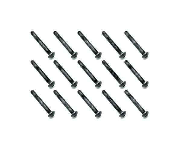 Square R/C M3 x 22mm Black Steel Button Head Hex Screws (15 pcs.)