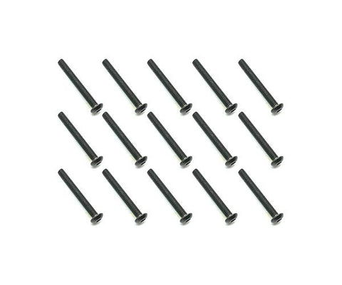 Square R/C M3 x 25mm Black Steel Button Head Hex Screws (15 pcs.)