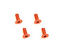 Square R/C M3 x 8mm Aluminum Flat Head Hex Screws (Orange) 4 pcs.