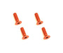 Square R/C M3 x 10mm Aluminum Flat Head Hex Screws (Orange) 4 pcs.