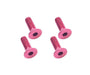 Square R/C M3 x 10mm Aluminum Flat Head Hex Screws (Red) 4 pcs.