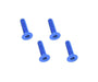 Square R/C M3 x 14mm Aluminum Flat Head Hex Screws (Blue) 4 pcs.