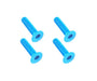 Square R/C M3 x 14mm Aluminum Flat Head Hex Screws (Light Blue) 4 pcs.