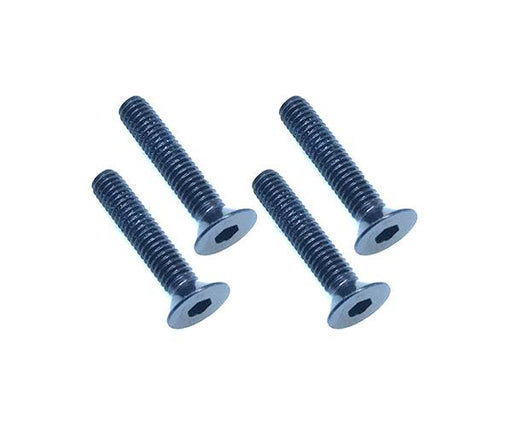 Square R/C M3 x 15mm Aluminum Flat Head Hex Screws (Black) 4 pcs.