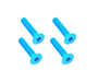 Square R/C M3 x 15mm Aluminum Flat Head Hex Screws (Light Blue) 4 pcs.