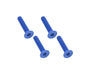 Square R/C M3 x 16mm Aluminum Flat Head Hex Screws (Blue) 4 pcs.