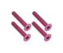 Square R/C M3 x 18mm Aluminum Flat Head Hex Screws (Red) 4 pcs.